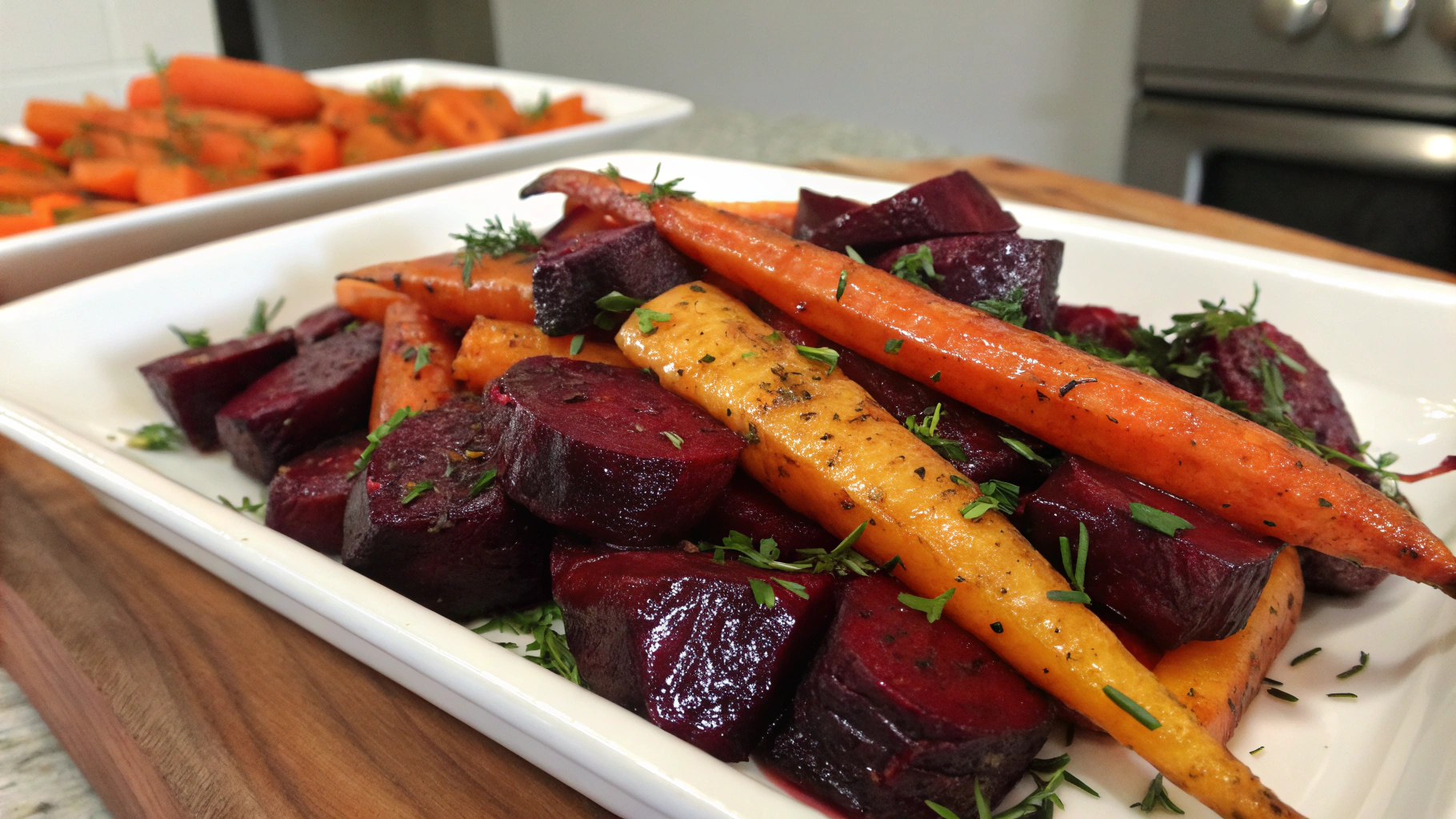 roasted beets and carrots