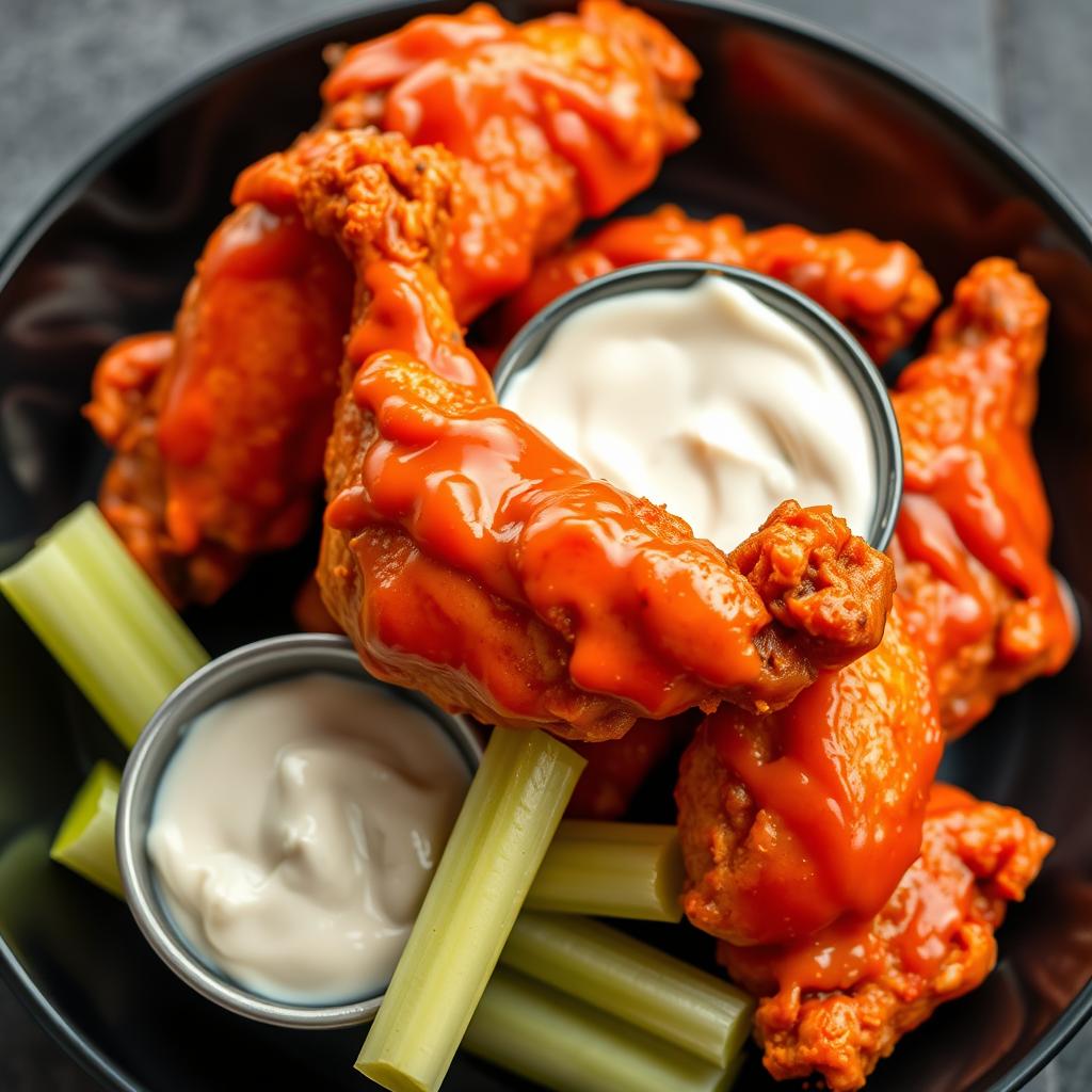 Air fryer buffalo chicken wings with blue cheese dip Air fryer buffalo chicken wings with blue cheese dip