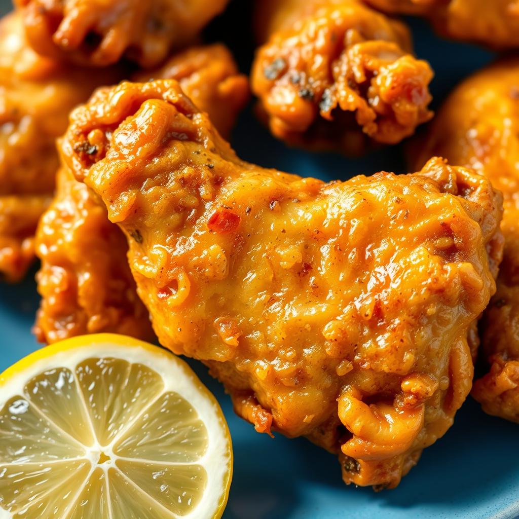 Air fryer lemon pepper chicken wings with visible seasoning Air fryer lemon pepper chicken wings with visible seasoning