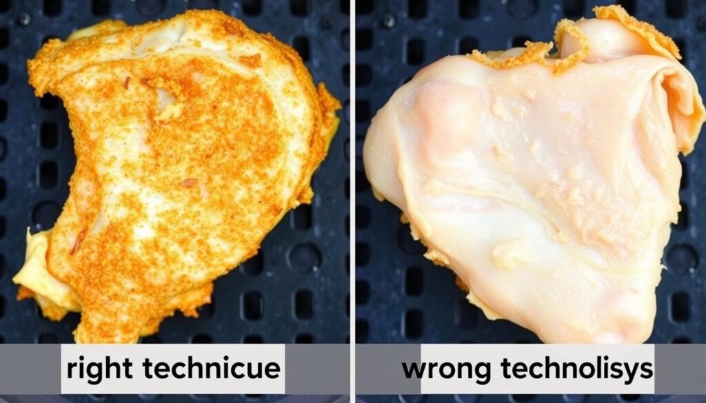 Comparison of crispy vs non-crispy chicken skin techniques Comparison of crispy vs non-crispy chicken skin techniques